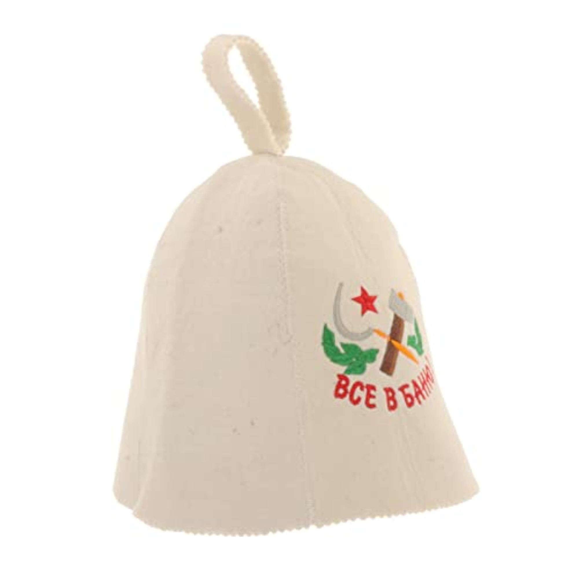 Natural Wool Felt Hat for Sauna and Spa